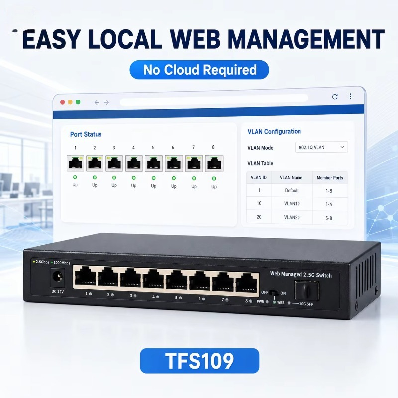 Switch gerenciado de 8 portas  - Sfp+ 10G Managed Switch 8 Port avaliação e preço