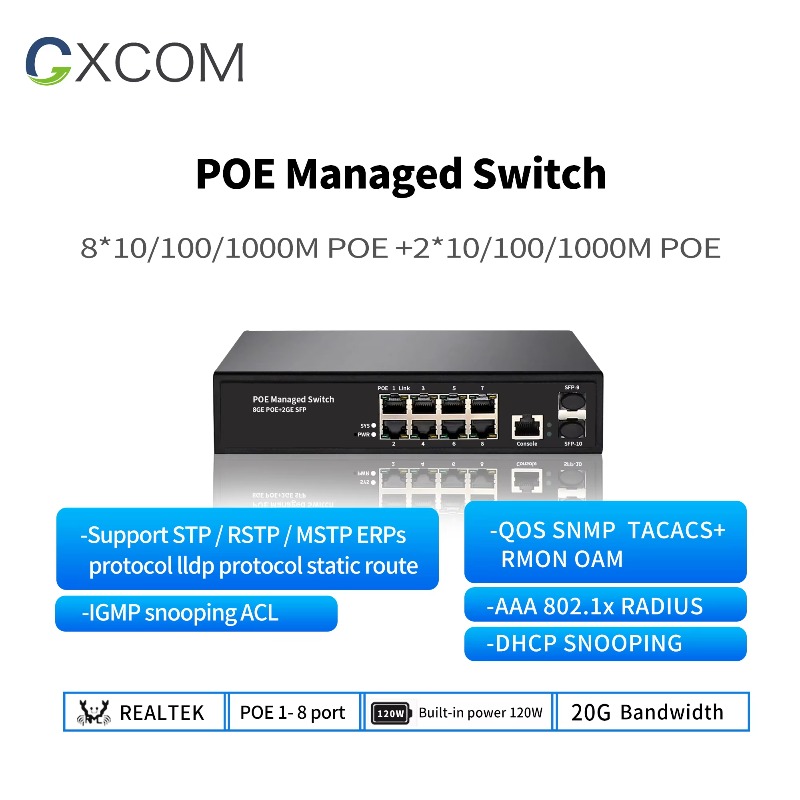 Switch de rede gerenciado L2 G - Managed Gigabit Poe Switch 8 Port 802.3At avaliação e preço