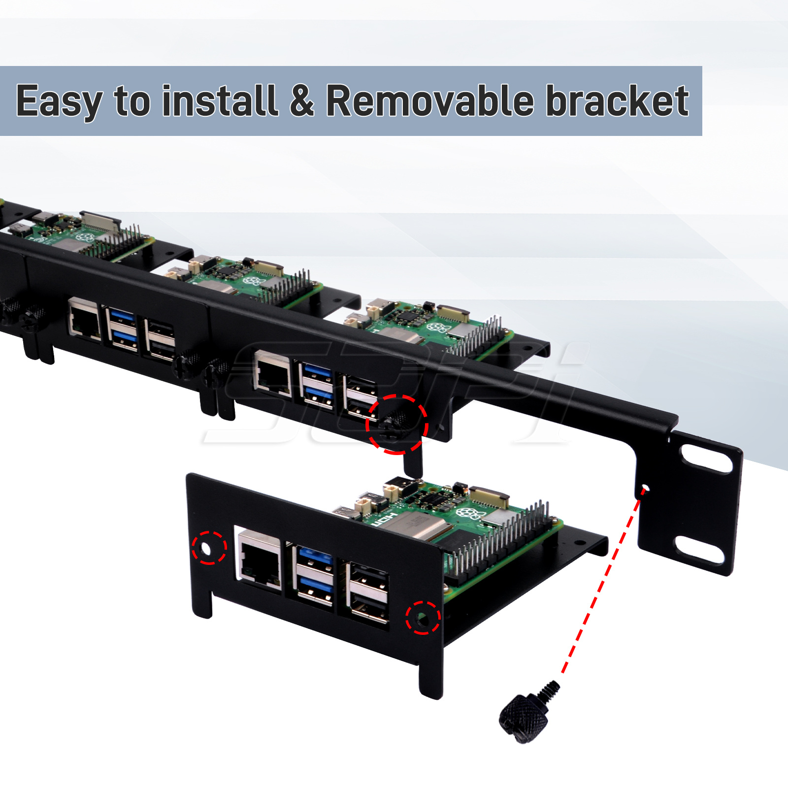Montagem em rack 1U removível  - Deskpi Super6C avaliação e preço